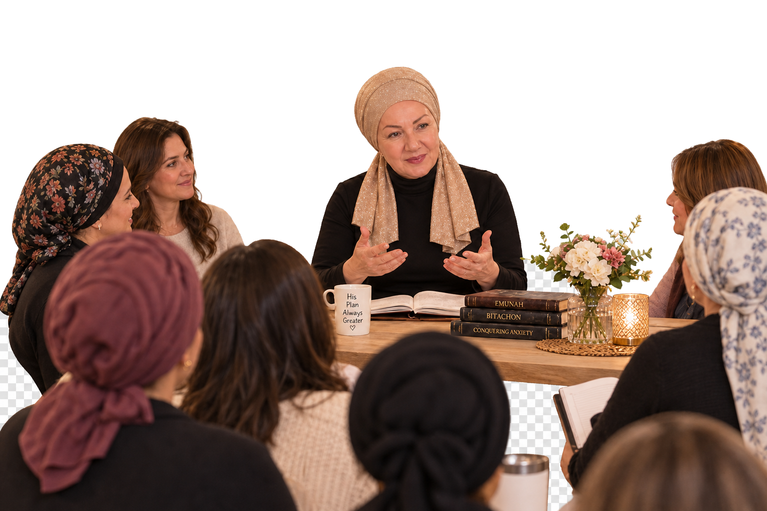 Rebbetzin Leah Donner teaching a women's learning group